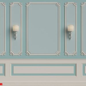 classic interior wall with mouldings