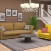 interior living room. 3d illustration