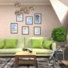 interior living room. 3d illustration