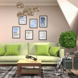 interior living room. 3d illustration