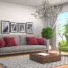 interior living room. 3d illustration