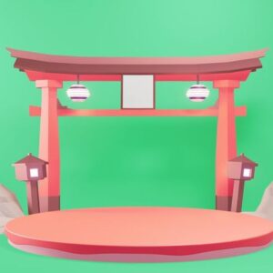 podium pedestal for traditional japanese products for editing.