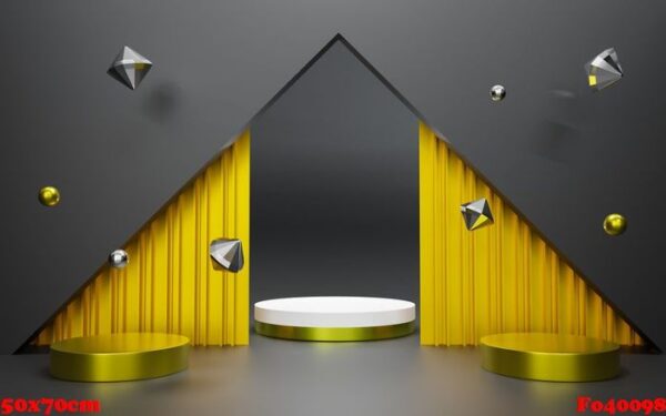 3d rendering of abstract black background premium podium.