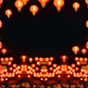 chinese new year lanterns in china town.