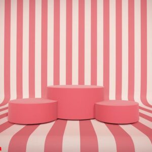 3d illustration. striped minimal scene , podiumfor cosmetic prod