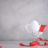 background for valentine's day greeting card.valentines day concept.hearts in a shopping cart.