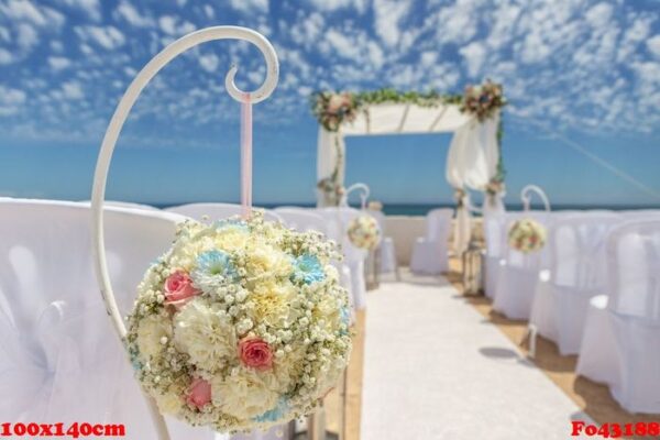 wedding decorations on rock nossa senhora armacao de pera.