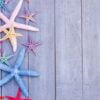 starfish on wooden board