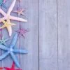 starfish on wooden board