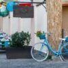 bicycle with decorated basket