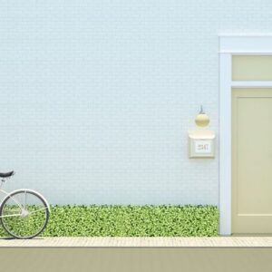 bicycle and yellow door on white brick background 3d rendering