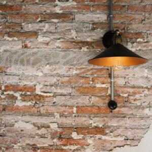 lamp on wall background