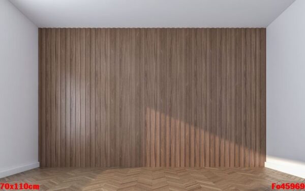 blank wooden wall on wooden floor. 3d rendering