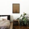 rustic bedroom with dark wooden floors