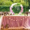 wedding reception table for newlyweds