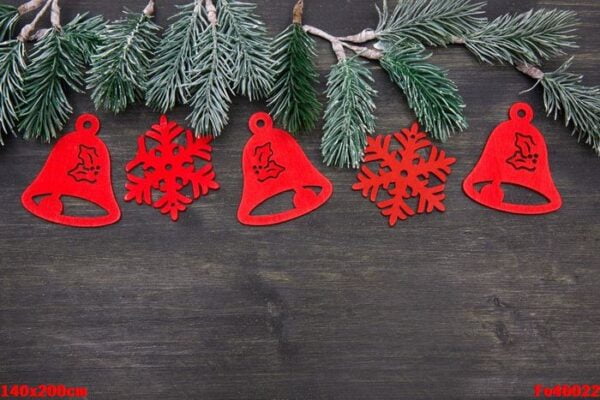 beautiful christmas decoration on old black wood background