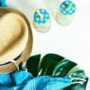 straw hat and marine decoration