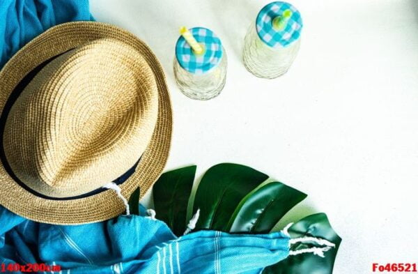 straw hat and marine decoration