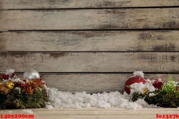 christmas decoration with fake snow