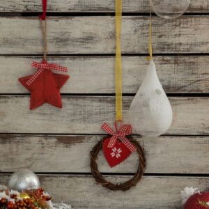 christmas decoration with hanging glass lamp