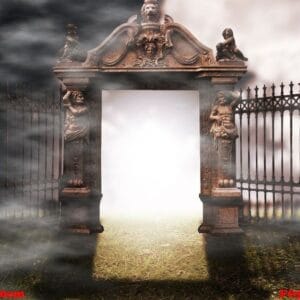 gate gothic fantasy background