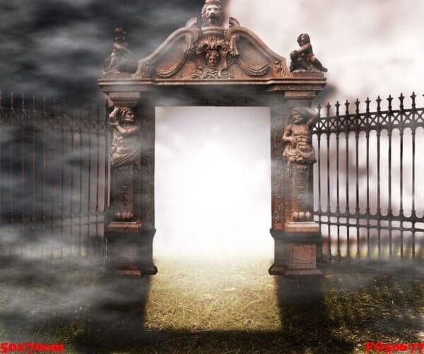 gate gothic fantasy background