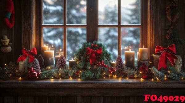 cozy christmas evening by the fireplace with wrapped gifts and festive decor in a warm setting