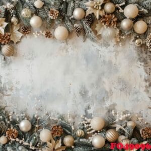 christmas decorations on white background