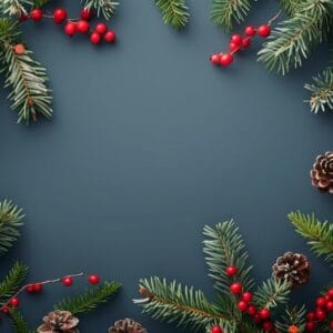 christmas decor with lanterns and pine branches