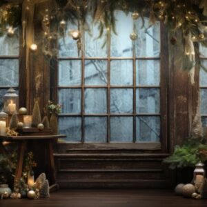 magic of christmas through this enchanting backdrop. generative ai