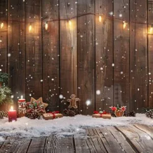 festive gingerbread cookies and candles