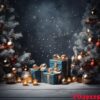 illustration of christmas background, ai generated