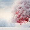 winter scenery, merry christmas background, copy space, greeting card