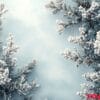 winter themed background with soft, snowy textures and a blank c