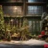 generative ai, christmas interior rural background, santa claus