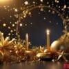 happy new year background with golden stars and decorations