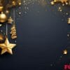 happy new year background with golden stars and decorations