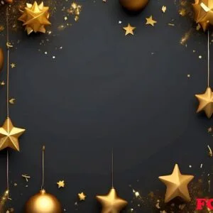 happy new year background with golden stars and decorations