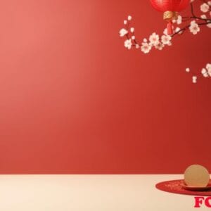 traditional chinese new year red background. generate ai