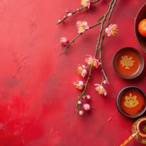 chinese new year concept with copy space