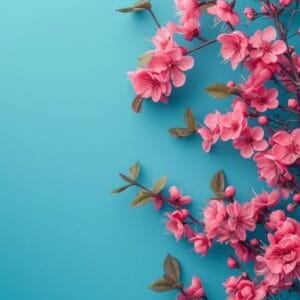 minimalist vivid advertisment spring background with copy space