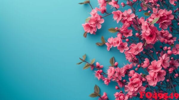 minimalist vivid advertisment spring background with copy space