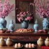 a beautifully decorated lunar new year altar.