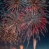 a spectacular finale of fireworks, with layers of colors and lig