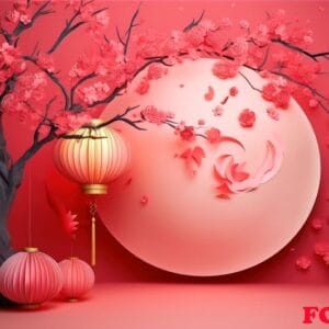 chineese moon festival concept background created with generativ