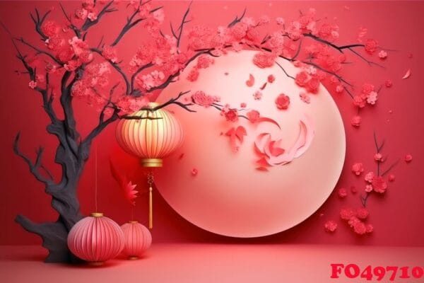 chineese moon festival concept background created with generativ