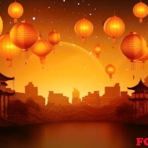 chineese moon festival concept background created with generativ