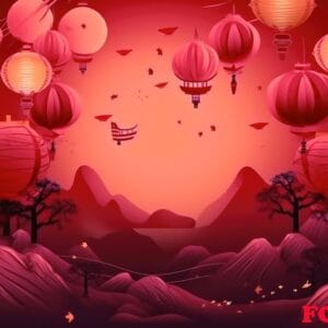 chineese moon festival concept background created with generativ