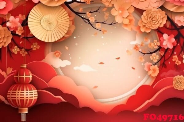 chineese moon festival concept background created with generativ