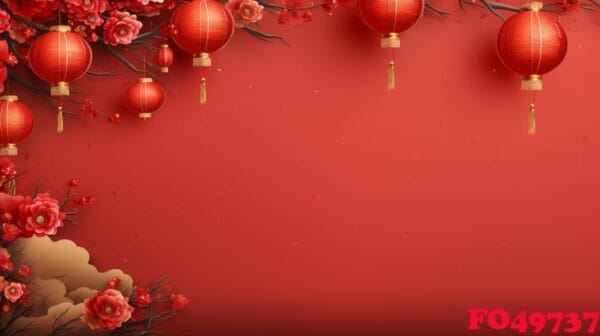 chinese new year abstract background, holiday celebration events concept, copy space for text, ai generative